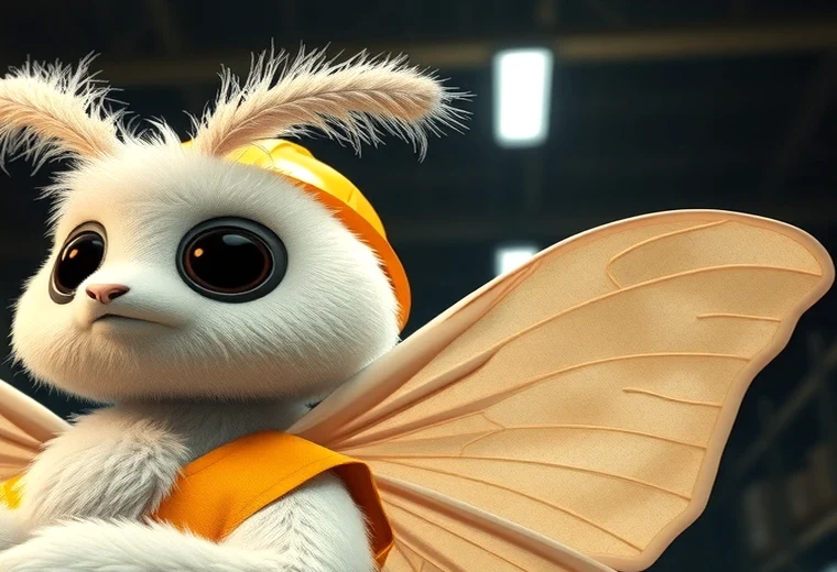 Training film still: the seal moth sealing the ceiling lamp under the inspection light